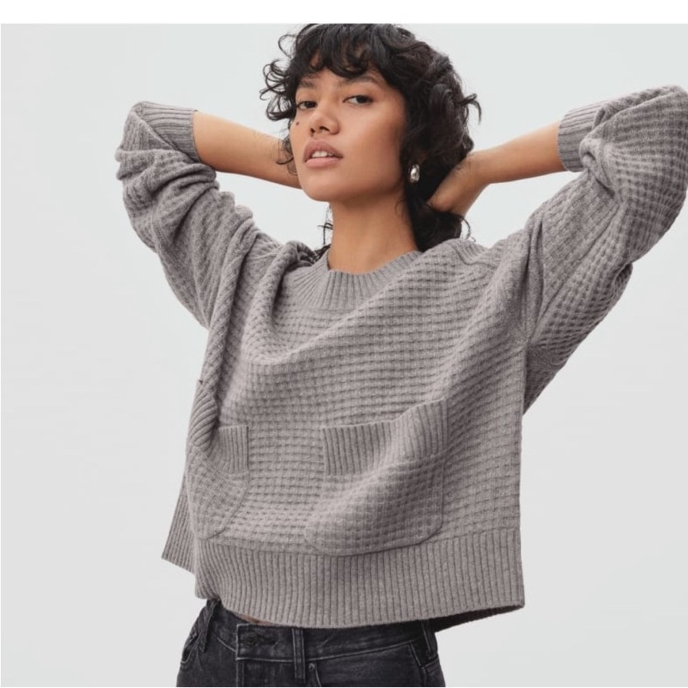 Everlane Belgian Waffle Pocket Pullover in ReCashmere